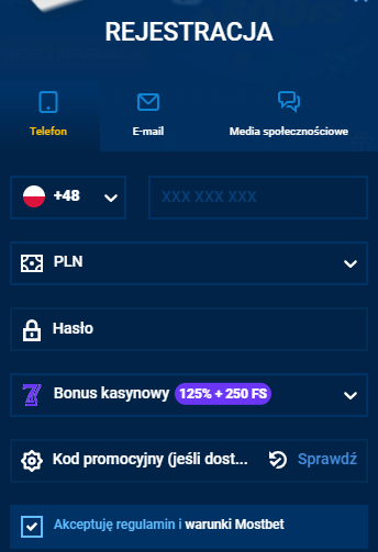 Rejestracja telefonem